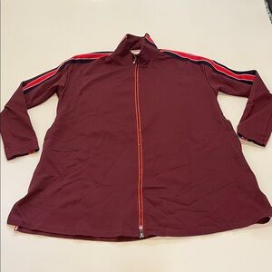 Wilson Maroon Track Dress with Red and Black Stripes Tennis Retro Vintage